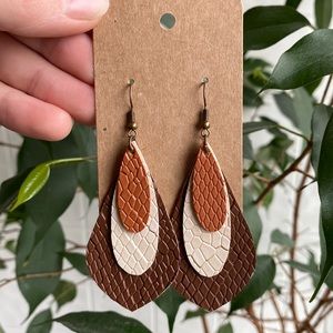 Faux Leather Earrings